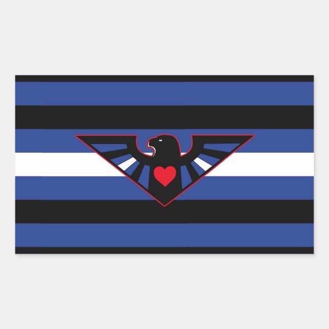 Leather Eagle Pride Flag Rectangular Sticker (Front)