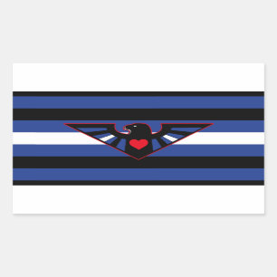 Leather Eagle Pride Flag Rectangular Sticker