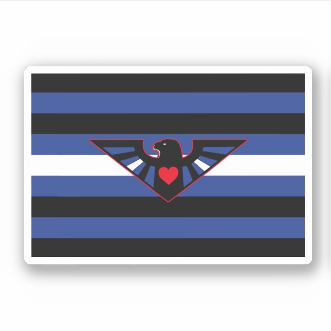 Leather Eagle Pride Flag Sticker (Front)