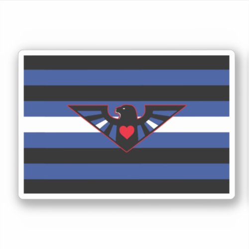 Leather Eagle Pride Flag Sticker