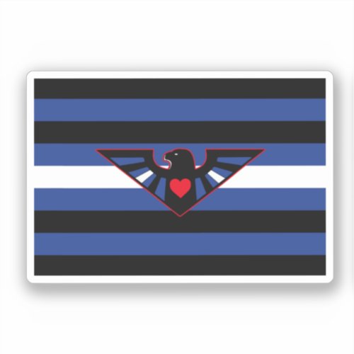 Leather Eagle Pride Flag Sticker