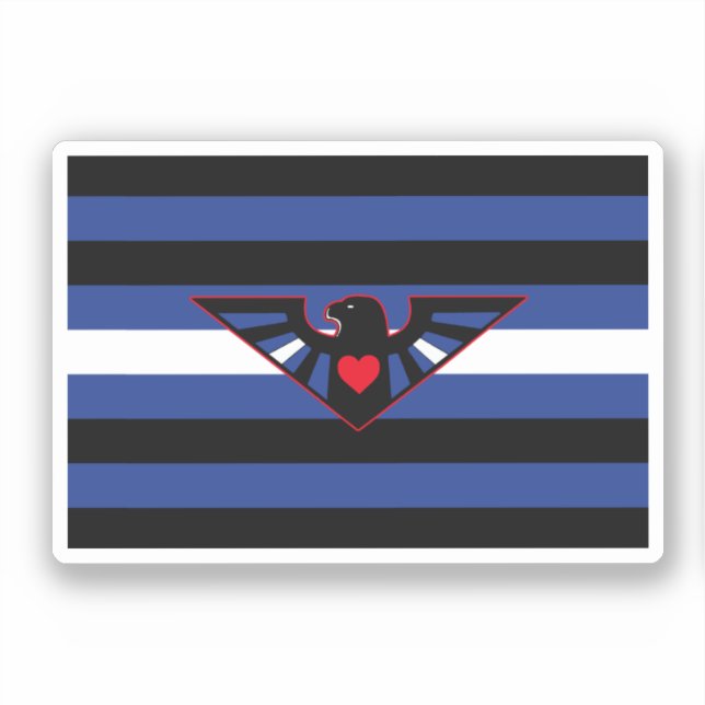 Leather Eagle Pride Flag Sticker (Front)