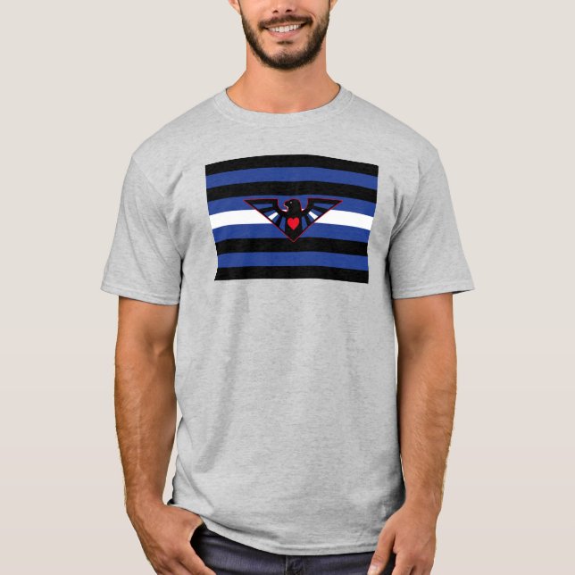 Leather Eagle Pride Flag T-Shirt (Front)