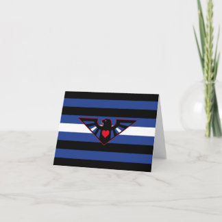 Leather Eagle Pride Flag Thank You Card