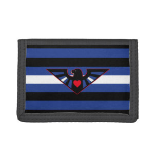 Leather Eagle Pride Flag Trifold Wallet
