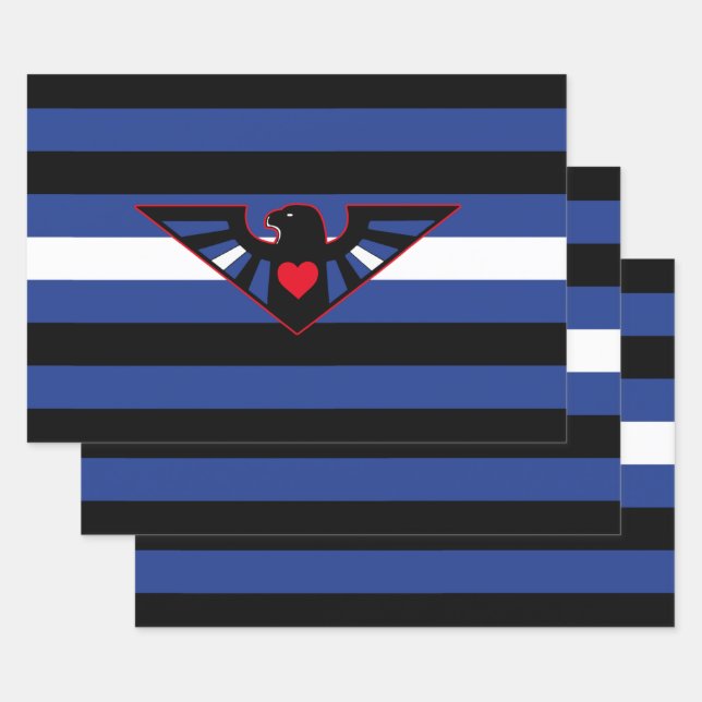 Leather Eagle Pride Flag Wrapping Paper Sheets (Set)