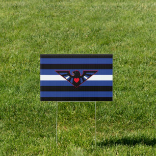 Leather Eagle Pride House Flag Sign