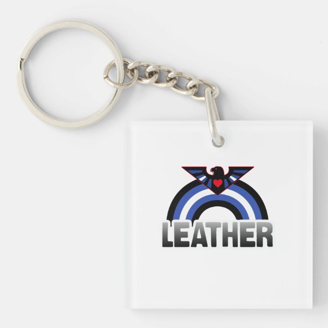 Leather Eagle Pride Keychain (Front)
