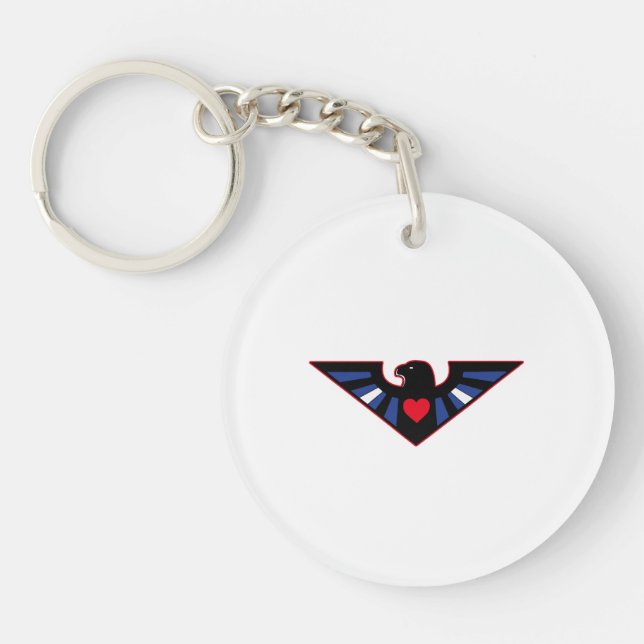 Leather Eagle Pride Keychain (Front)