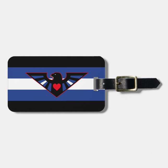 LEATHER EAGLE PRIDE LUGGAGE TAG (Front Horizontal)