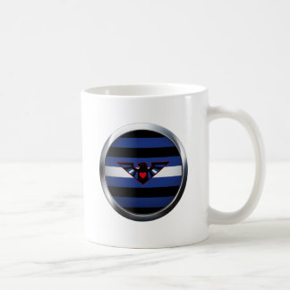 LEATHER EAGLE PRIDE MEDALLION COFFEE MUG