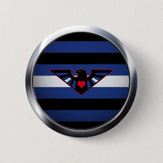 LEATHER EAGLE PRIDE MEDALLION PINBACK BUTTON