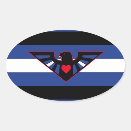 LEATHER EAGLE PRIDE OVAL STICKER