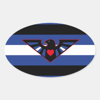LEATHER EAGLE PRIDE OVAL STICKER