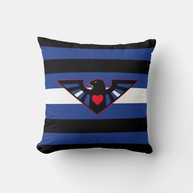 LEATHER EAGLE PRIDE THROW PILLOW (Front)