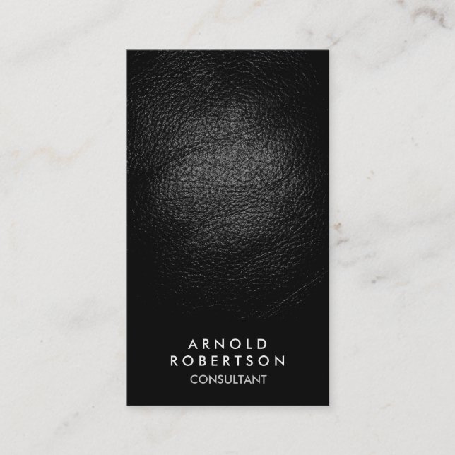 Leather Effect Black Consultant Business Card (Front)