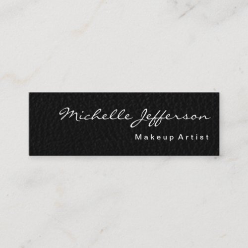 Leather Effect Clean Simple Modern Mini Business Card