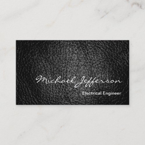 Leather Effect Electrical Engineer Business Card