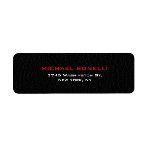 Leather Effect Special Unique Return Address Label