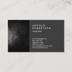 Leather Effect Trendy Professional Business Card