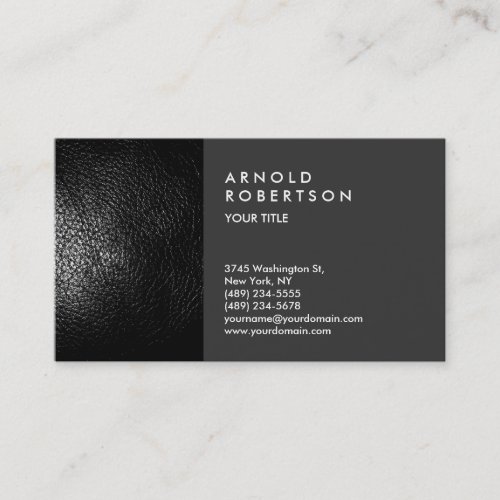 Leather Effect Trendy Professional Business Card