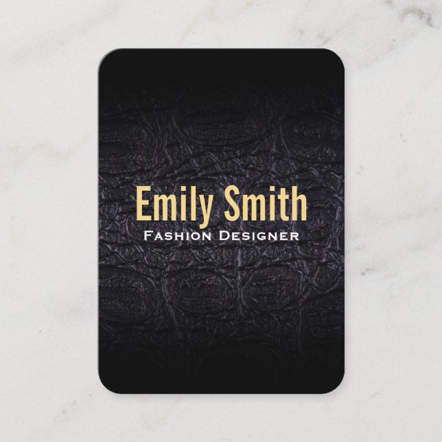 Leather Faux (crocodile) Business Card (Front)