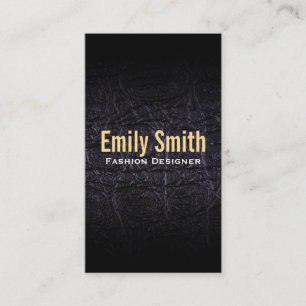 Leather Faux (crocodile) Business Card