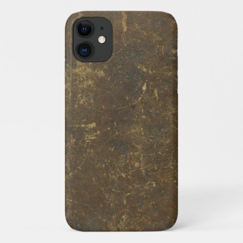 Leather Faux Distressed Brown Ancient Rustic iPhone 11 Case
