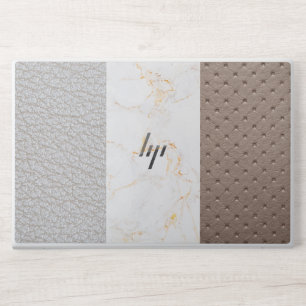  Leather Faux Marble Blush leather  HP Laptop Skin