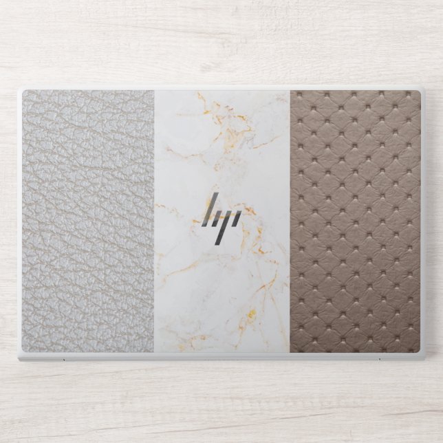  Leather Faux Marble Blush leather  HP Laptop Skin (Front)