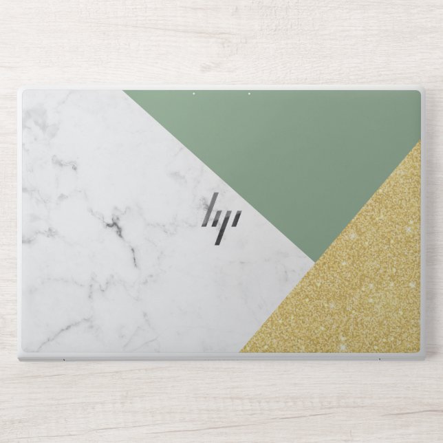   Leather Faux Marble Blush leather  HP Laptop Skin (Front)