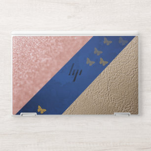 Leather Faux Marble Blush leather HP Laptop Skin