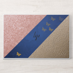 Leather Faux Marble Blush leather HP Laptop Skin
