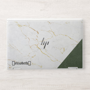 Leather Faux Marble Blush leather HP Laptop Skin