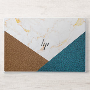 Leather Faux Marble Blush leather HP Laptop Skin