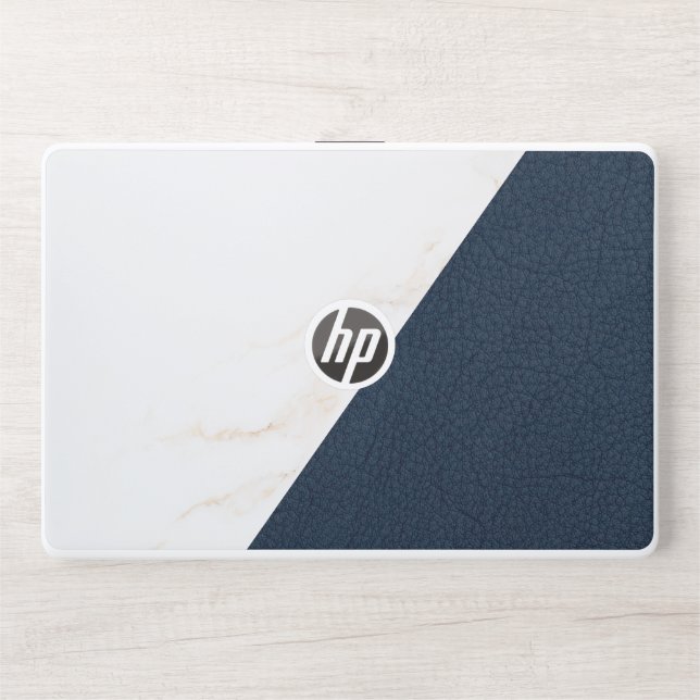  Leather Faux Marble Blush leather  HP Laptop Skin (Front)