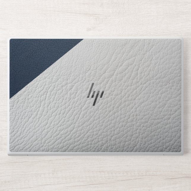  Leather Faux Marble Blush leather  white black  HP Laptop Skin (Front)