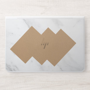 Leather Faux Marble masculine blush leather HP Laptop Skin
