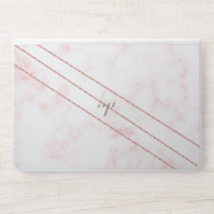 Leather Faux Marble masculine blush leather HP Laptop Skin