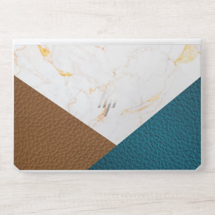 Leather Faux Marble masculine blush leather HP Laptop Skin