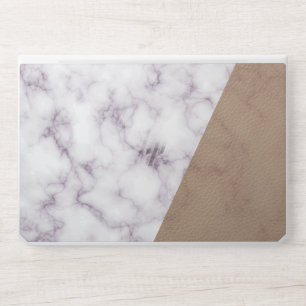   Leather Faux Marble masculine blush leather HP Laptop Skin