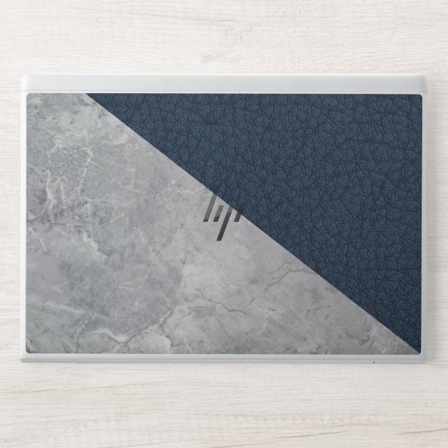  Leather Faux Marble masculine blush leather  HP Laptop Skin (Front)