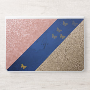 Leather Faux Marble masculine blush leather HP Laptop Skin