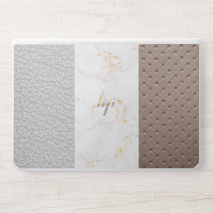  Leather Faux Marble masculine blush leather layer HP Laptop Skin