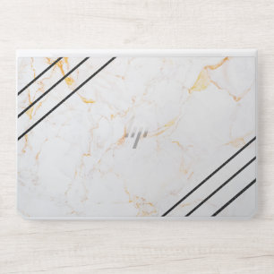 Leather Faux Marble masculine blush leather line HP Laptop Skin