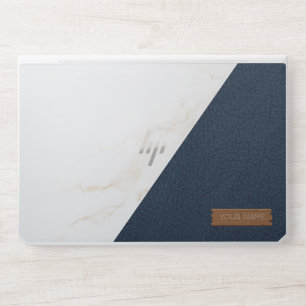 Leather Faux Marble masculine blush leather look HP Laptop Skin