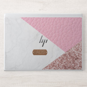  Leather Faux Marble masculine blush leather look HP Laptop Skin