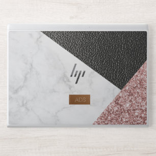  Leather Faux Marble masculine blush leather look HP Laptop Skin