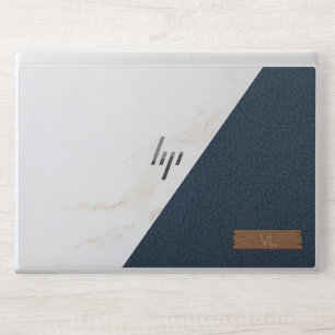 Leather Faux Marble masculine blush leather look HP Laptop Skin