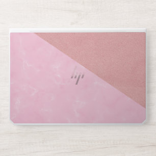  Leather Faux Marble masculine blush leather pink HP Laptop Skin